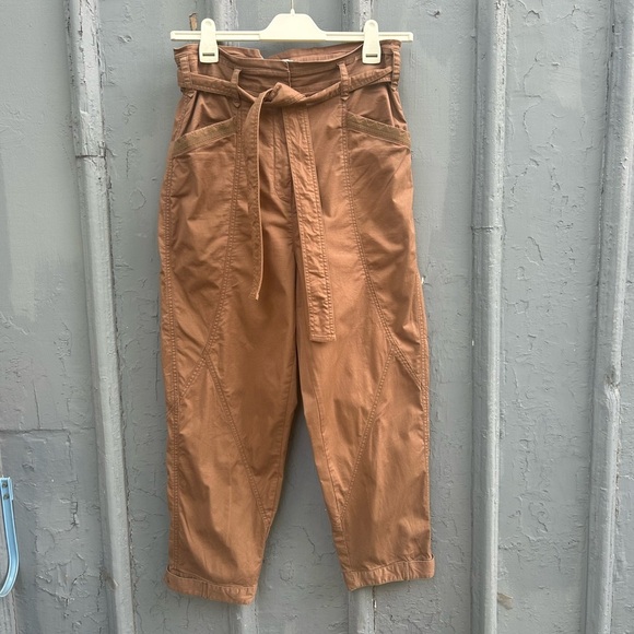 By Anthropologie Ellie Embroidered Utility Pants, size 8 - Picture 5 of 13